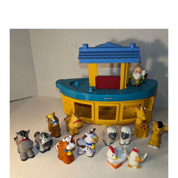 Fisher Price Little People Noah's Ark Playset B4292 Noah Boat Animals Toddlers - Picture 1 of 12